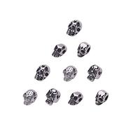 UNICRAFTALE 10 pz 5 Stili Perline Teschio in Acciaio Inossidabile Argento Antico E Acciaio Inossidabile Perline Distanziatore Colore Piccolo Decorazione di Heween per La Fabbricazione di Gioielli