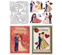 UNICRAFTALE 10 stencil in acciaio al carbonio per feste di matrimonio, per punzonatura e goffratura, per realizzare biglietti, scrapbooking, album fotografici, diari, decorazioni e lavori di bricolage