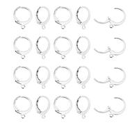 UNICRAFTALE 100 pc Acciaio Inossidabile Risultati di Orecchini a Leva Open Loop Leverback Earring Hoop per la Produzione di orecchino