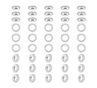 UNICRAFTALE 100 pz 6mm Perline Distanziatore Anello Perle Allentate in Acciaio O O Modello Perline Distanziatore Grande Foro Perline Superficie Liscia alla Ricerca di Creazione di Gioielli, Hole 4 mm