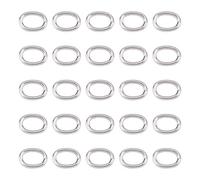 UNICRAFTALE 100pcs 16 Anelli Ovali Calibro Anelliusi Ma Non Saldati O Ring Anelli di Salto in Acciaio Inossidabile Connettori per Gioielli Fai da Te Che Fanno Colore Acciaio Inossidabile