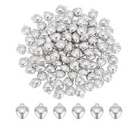 UNICRAFTALE 100pcs Charms Cuori 3D Bouffis Piccolo Ciondolo Amore CCB Ciondoli Plastica Ciondoli Ciondoli Con Pampilla Platino Per Fare Fai Da Te Collana Orecchio Gioielli, Plastica