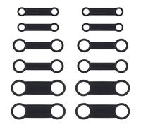 UNICRAFTALE 12 etichette silenziose per animali in silicone nero senza rumore 3 dimensioni con incisione personalizzata per imbracatura gatti cuccioli e collare