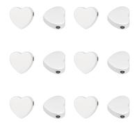 UNICRAFTALE 12 pz Perline In Acciaio Inossidabile Perline A Cuore Perline Distanziatrici Da 9 mm Perline Sfuse Perline In Metallo Perline Lisce Perline Da Indossare Perline per Braccialetti Trovare