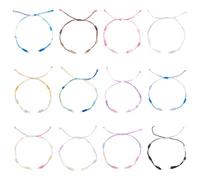 UNICRAFTALE 12pcs 12 colori Bracciale Cordino Intrecciato Regolabile Cordini tinti in Segmenti Corda in Filo di Nylon Tessuto Braccialetti Intrecciati per Braccialetto Amicizia Gioielli Regali per