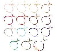 UNICRAFTALE 15 pz Braccialetti con Cursore In 15 colori Bracciale con Cordino Intrecciato In Nylon Bracciale Regolabile con Accessori In Ottone Albero Della Vita Braccialetti per Creazione di Gioielli