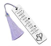 UNICRAFTALE 1pc Segnalibri di Ispirazione Cristiana Segnalibri in acciaio inossidabile Segnalibro inciso in Metallo con Nappa Segnalibro Cristiano per Gliamanti Dei Libri amici Dio Regalo Compleanno