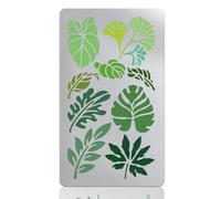 UNICRAFTALE 1pz Stencil In Metallo per Foglie di Piante Modello per Stencil In Acciaio Inox Modello per Disegno di Foglie Riutilizzabile per Diario Stencil per Pittura Naturalistica per Tessuti Mobili