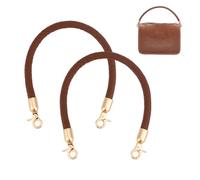UNICRAFTALE 2 cinghie da tasca in pelle PU, di ricambio per borse, in pelle marrone, intrecciata, con fibbie in metallo, per il fai da te, accessori di ricambio 40,2 cm