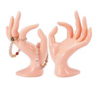 UNICRAFTALE 2 espositori in plastica a forma di manichino per gioielli, colore arancione scuro, per anelli, bracciali, orologi, 11,5 x 7,1 x 18 cm
