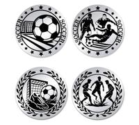 UNICRAFTALE 2 monete da calcio sportive in acciaio inox double face, monete decisionali sfida, gettone ribaltabile, regalo di compleanno per giocatori di calcio o squadra di calcio