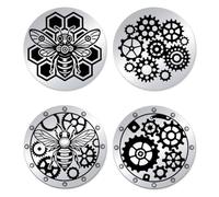 UNICRAFTALE 2 monete meccaniche per api in acciaio inox, moneta da decisione su entrambi i lati, chip AA, medaglie, monete, gettoni reversibili, regali di sobrietà giornalieri per uomini e donne