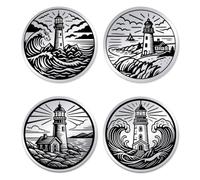 UNICRAFTALE 2 Pezzi 2 Stili Faro Moneta Sobrietà In Acciaio Inox Chip Recupero Anonimo Alcolista Monete Regali Per Uomini Donne Anniversario