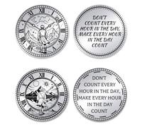 UNICRAFTALE 2 Pezzi 2 Stili Moneta Viaggiatore Temporale Sfida Di Incoraggiamento Token Promemoria Stoico Regalo Motivazionale Medaglione Commemorativo Stoicismo