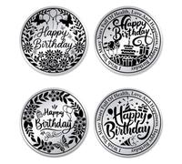 UNICRAFTALE 2 Pezzi Moneta Commemorativa Di Compleanno Floreale In Acciaio Inox Doppio Lato Per Il Regalo Di Decisione Uomo E Donna