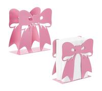 UNICRAFTALE 2 pezzi porta asciugamani in ferro con fiocco, farfalla rosa, 12,6 x 5,6 x 13,6 cm, rivestimento in polvere, antiruggine organizzatore di tovaglioli di carta o lino decorativo per cucina