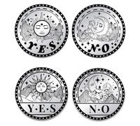 UNICRAFTALE 2 pezzi Sì No Sfida Moneta Sole Luna Decision Maker Moneta Divertente Decisione Maker per Amici Monete Commemorative Monete Fortunate Gettone Flipping Token Domanda Risposta Token Regali