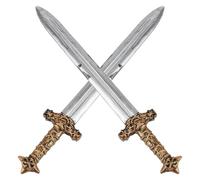 UNICRAFTALE 2 Pezzi Spada Cosplay Re Arthur per LARP | Spada in plastica falsa, perfetta per il gioco di ruolo, lunghezza 59,3 cm, dorata, decorazione per ufficio
