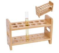 UNICRAFTALE 2 Pezzi Supporto Per Tubi Di Bambù 12 Fori Porta Prove Multifunzione Vassoio Rettangolare 26.3x10x17cm Per Tubi Matite Pennelli Piante Decorazione Laboratorio e Casa