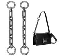 UNICRAFTALE 2 pz 14.5 cm Cinghie A Catena Lunghe per Borsa Prolunga per Tracolla in Lega Catene Trasversali Catena per Borsa Nera con Anelli A Molla Sostituzione Borsa per Borsa A Tracolla