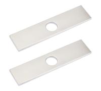 UNICRAFTALE 2 pz Copri Foro per Lavandino In Acciaio Inossidabile Piastra Da 250x60 mm per Da Bagno 1 o 3 Fori Kitch Piastra per Rubinetto Rosetta Copertura Rettangolare Piastra per Ponte Piastra