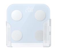 UNICRAFTALE 2 supporti trasparenti per bilancia da parete, salvaspazio, in plastica, supporto da parete sotto la scrivania, supporto per laptop per casa e ufficio, 186 x 38 x 45 mm, facile da