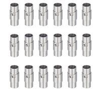 UNICRAFTALE 20 Set Fermagli A Vite Magnetici in Acciaio Inossidabile Colonna Lucidatausura Magnetica Calamita Fibbia Tubo in Pelle Tappi Terminali con Meccanismo per Creazione di Gioielli