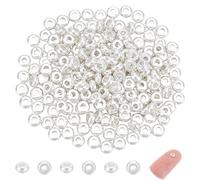 UNICRAFTALE 200 Pc Perline Distanziatrici A Disco Argento 3mm x 1.5mm Rotonde Piatte Perline Per Braccialetti Gioielli Artigianato