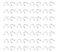 UNICRAFTALE 200 pz 304 protezioni A Forma di U In Acciaio Inossidabile Protezioni per Cavi Protezione Filo Protezione Filo Anello Guardiano Foro 08 mm per Collane Bracciali Creazione di Gioielli