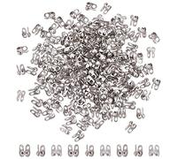 UNICRAFTALE 200 pz 304 Punte di Perline in Acciaio Inossidabile Superficie Liscia Calotte estremità A Conchiglia Copertura del Nodo Piega su Tappi A Crimpare estremità di Perline 4x2mm, Hole 1 mm
