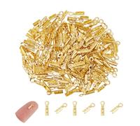 UNICRAFTALE 200 Pz Terminali per Cordini Pieghevoli Terminali per Cordini Pieghevoli In Ottone Terminali per Cordini Pieghevoli Dorati Terminali per Cordini Pieghevoli Terminali per Morsetti Terminali