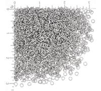 UNICRAFTALE 2000 anelli di piegatura da 4 mm, in acciaio inox, con connettore aperto, anello rotondo in metallo, spessore 0,8 mm, per la creazione di gioielli, progetti di bricolage e riparazione di