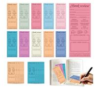 UNICRAFTALE 30 Pezzi di Marca Pagine Colorate Recensione di Libri per Amanti di Libri Monitoraggio della Lettura Blocco Note Lettura Marca Pagina di Lettura Regali per Letterari Appassionati 15x6cm