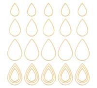 UNICRAFTALE 30 pz 3 misure Anelli di Collegamento In Acciaio Inossidabile Cerchi per Orecchini A Goccia con Perline A Goccia per Creazione di Gioielli Cornice Pendente con Castone Aperto Cavo