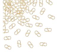 UNICRAFTALE 30 pz Fermaglio Con Gancio A S Dorato 304 Fermagli Con Gancio In Acciaio Inossidabile Circa 3 mm Foro S Ganci Catenacci Fermaglio per Creazione di Gioielli, 12.5 mm di Lunghezza