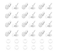 UNICRAFTALE 30 Set Orecchino Che Fa Orecchini A Leva con Cabochon in Acciaio Inossidabile con Base A Leva Posteriore Orecchino Rotondo Spazi Vuoti con Cabochon in Vetro 12mm per Creazione di Gioielli