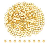 UNICRAFTALE 300 Pz 18K Placcato Oro Cubo Distanziatore Perline di Metallo Cubo Perline Sciolte Sfuse Quadrato Minuscolo Perline Piccolo Cubo Perline Sciolte per Fai Da Te Braccialetto Collana Gioielli