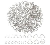 UNICRAFTALE 300 pz 3 Stili 304 Triangolo in Acciaio Inossidabile Aperto Salti Anelli Pizzico Cauzione Gocce Pendenti Triangolo Aperto Fibbia Fermagli Fascino Perlina Pendente Connettore