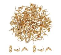 UNICRAFTALE 300 Pz Oro 304 Perline Calotte In Acciaio Inossidabile Estremità Perline Suggerimenti Coprinodi Tappi Terminali Conglie Aperte A Conglia A Crimpare Perline