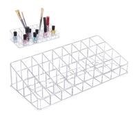 UNICRAFTALE 36 Griglie Profumo Organizer Trasparente Plastica Cosmetica Scatole di Immagazzinaggio Acrilico Bellezza Profumo Holder 26x11.8x5.7cm per mini profumo Spray Collection Display