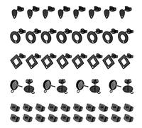 UNICRAFTALE 36 pz Nero 4 Stili Orecchini in Acciaio Inossidabile con Dadi per Le Orecchie Piatte Rotonde e A Goccia e Rombo Orecchini A Bottone per La Creazione di Gioielli