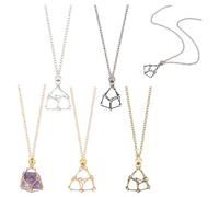 UNICRAFTALE 4 pz 4 colori Regolabile Porta Collana di Cristallo Porta Pietre Vuote Reti Pendente per Collana con Gabbia In Acciaio Inossidabile Gabbia di Cristallo per Collane 60cm di Lunghezza
