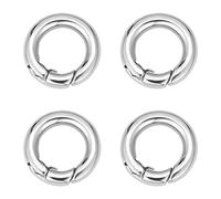 UNICRAFTALE 4 pz Anelli A Molla in Acciaio Inossidabile 15mm O-Ring Interni Portachiavi Anello Rotondo Clip Rotonde Moschettoni Molla Portachiavi Fibbia Fermagli per Borsa Borsa Tracolla Portachiavi