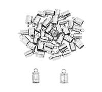 UNICRAFTALE 40 pz 2 Misure 5mm / 6mm estremità del Cavo 304 Tappi Terminali in Acciaio Inossidabile estremità del Cavo di Cuoio Terminatori estremità deipucci del Tallone per Gioielli