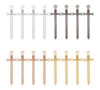 UNICRAFTALE 40 pz 4 Colori Spada Ciondoli 54.5mm Lungo Pugnale Lega Grandi Ciondoli Connettore Stili Tibetani Ciondoli Spada Ciondoli Braccialetti di Metallo Ciondoli per Collana Fai Da Te Gioielli