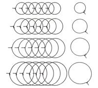 UNICRAFTALE 40 pz 4 Dimensioni Nero Rotondo Orecchini A Cerchio Filo Bordare Anelli A Cerchio Orecchio Vini Cerchi Orecchino Aperto Bordare Cerchio per Monili Che Fanno Fai da Te 16/21/25/30mm