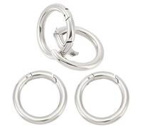UNICRAFTALE 4Pcs Anelli per Cancelli A Molla in Acciaio Inossidabile O-Ring in Metallo Anello Tondo Cavo Cero Connettore Portaavi Anelli 28mm