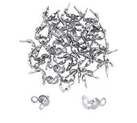 UNICRAFTALE 500 pz 304 punte Perline In Acciaio Inossidabile Calotte Termina Conchiglia Nodo Copertura Cavo Fine per Gioielli Fai Da Te Fare 4x8mm, Hole 1.2 mm