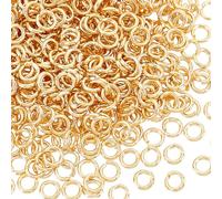 UNICRAFTALE 500Pcs 5mm Anelli di Salto In Acciaio Inossidabile Dorato Anelli di Salto Aperti Connettore Risultati Dei Gioielli per Progetti di Creazione di Gioielli E Artigianato Della Collana