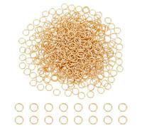 UNICRAFTALE 500Pcs 6mm Anelli di Salto In Acciaio Inossidabile Dorato Anelli di Salto Aperti Connettore Risultati Dei Gioielli per Progetti di Creazione di Gioielli E Artigianato Della Collana